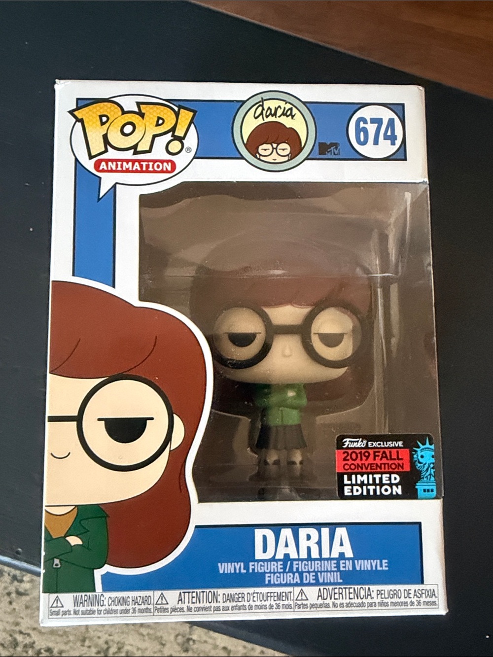 Funko Daria Pop! Animation Vinyl Figure - Green Outfit, Brown Hair brand new in